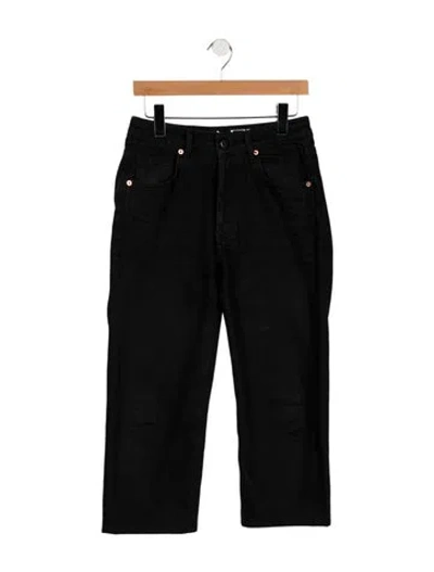 Pre-owned Raey High-rise Straight Leg Jeans In Black
