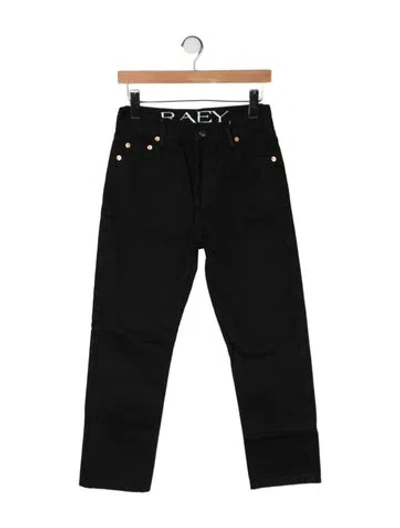 Pre-owned Raey High-rise Straight Leg Jeans In Black