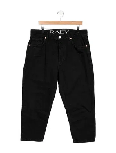 Pre-owned Raey High-rise Straight Leg Jeans In Black