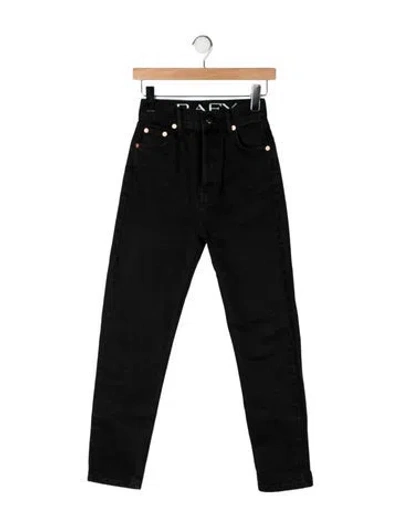 Pre-owned Raey High-rise Straight Leg Jeans In Black