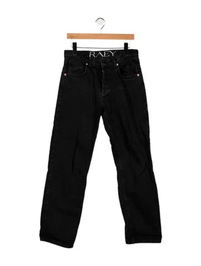 Pre-owned Raey High-rise Straight Leg Jeans In Black