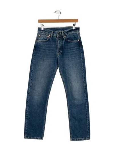 Pre-owned Raey High-rise Straight Leg Jeans In Blue
