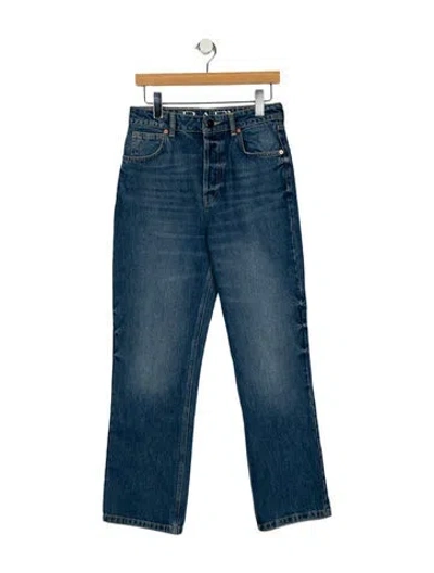 Pre-owned Raey High-rise Straight Leg Jeans In Blue