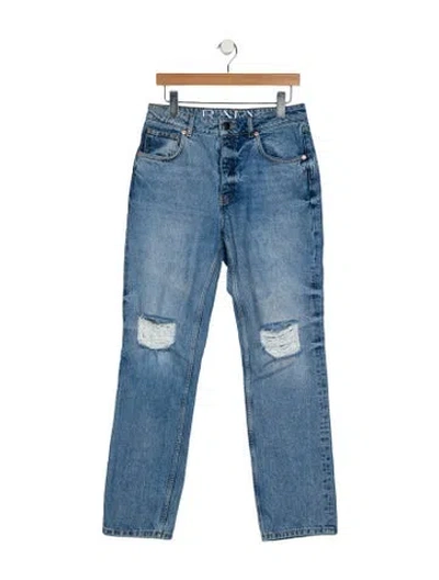 Pre-owned Raey High-rise Straight Leg Jeans In Blue