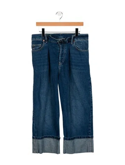 Pre-owned Raey High-rise Straight Leg Jeans In Blue