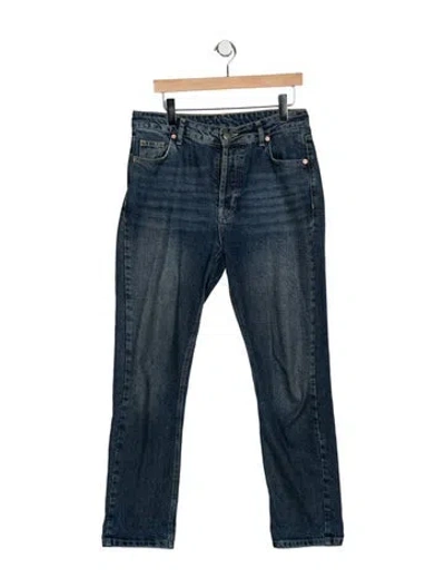 Pre-owned Raey High-rise Straight Leg Jeans In Blue