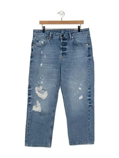 Pre-owned Raey High-rise Straight Leg Jeans In Blue