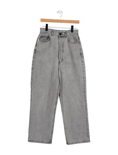 Pre-owned Raey High-rise Straight Leg Jeans In Gray