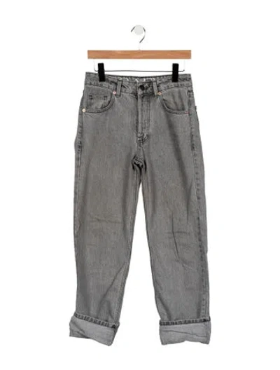 Pre-owned Raey High-rise Straight Leg Jeans In Grey