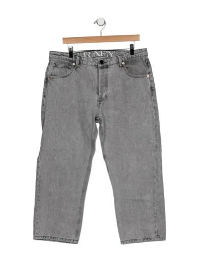 Pre-owned Raey High-rise Straight Leg Jeans In Grey