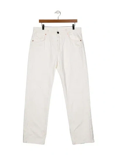 Pre-owned Raey High-rise Straight Leg Jeans In White