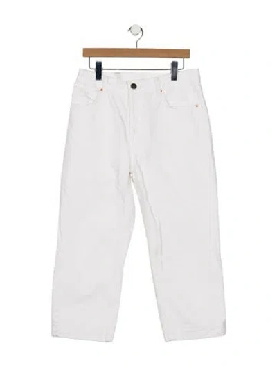 Pre-owned Raey High-rise Straight Leg Jeans In White