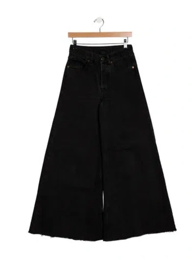 Pre-owned Raey High-rise Wide Leg Jeans In Black