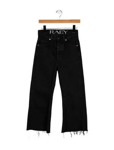 Pre-owned Raey High-rise Wide Leg Jeans In Black