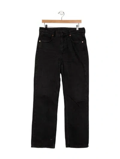 Pre-owned Raey High-rise Wide Leg Jeans In Black