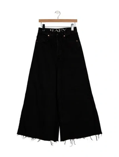 Pre-owned Raey High-rise Wide Leg Jeans In Black
