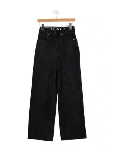 Pre-owned Raey High-rise Wide Leg Jeans In Black