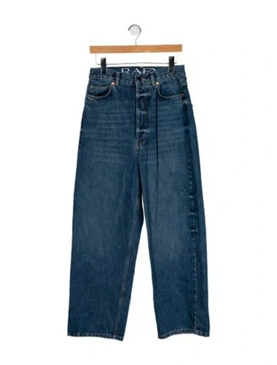 Pre-owned Raey High-rise Wide Leg Jeans In Blue