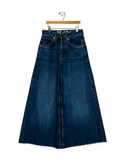 Pre-owned Raey High-rise Wide Leg Jeans In Blue