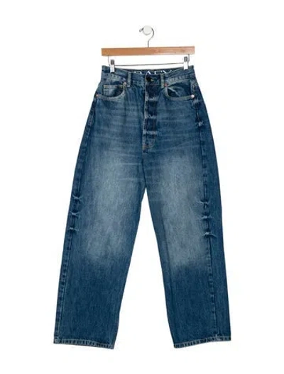 Pre-owned Raey High-rise Wide Leg Jeans In Blue