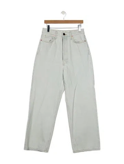 Pre-owned Raey High-rise Wide Leg Jeans In Blue