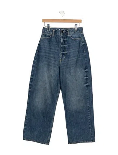 Pre-owned Raey High-rise Wide Leg Jeans In Blue
