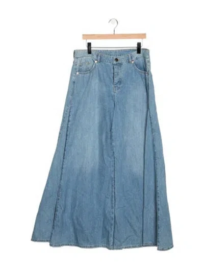 Pre-owned Raey High-rise Wide Leg Jeans In Blue