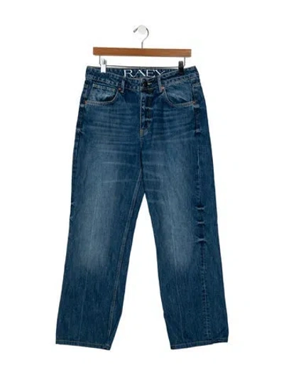 Pre-owned Raey High-rise Wide Leg Jeans In Blue