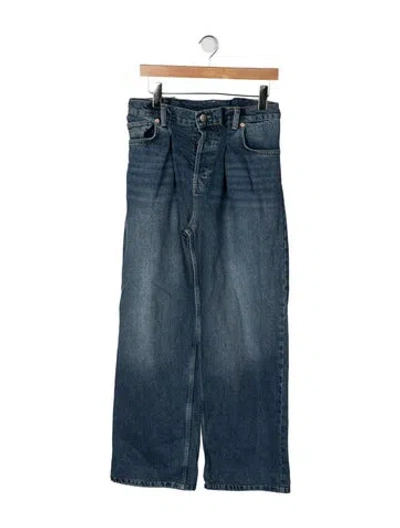 Pre-owned Raey High-rise Wide Leg Jeans In Blue