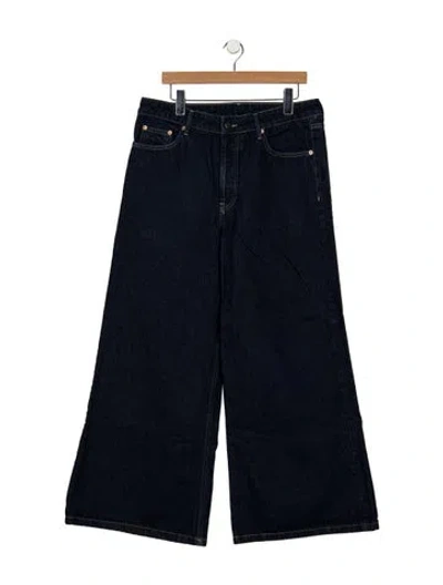 Pre-owned Raey High-rise Wide Leg Jeans In Blue