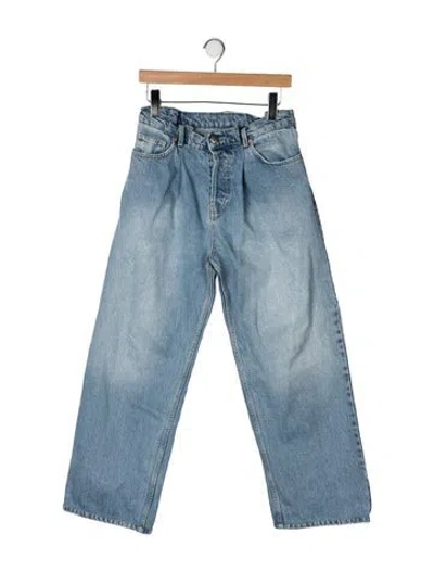 Pre-owned Raey High-rise Wide Leg Jeans In Blue