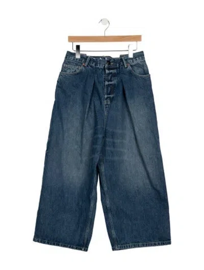 Pre-owned Raey High-rise Wide Leg Jeans In Blue
