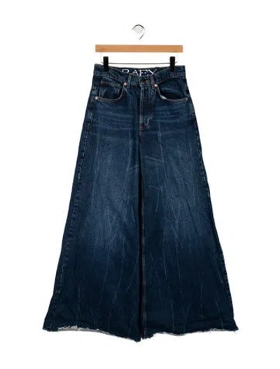 Pre-owned Raey High-rise Wide Leg Jeans In Blue