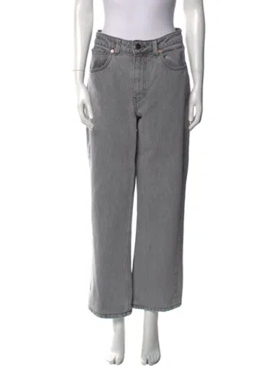 Pre-owned Raey High-rise Wide Leg Jeans In Gray