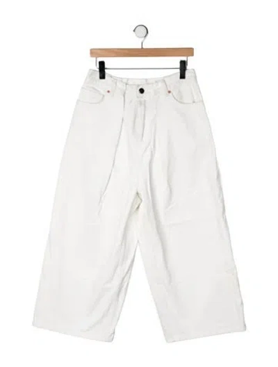 Pre-owned Raey High-rise Wide Leg Jeans In White