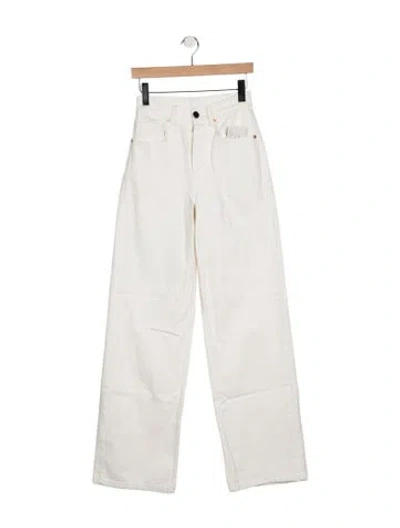 Pre-owned Raey High-rise Wide Leg Jeans In White