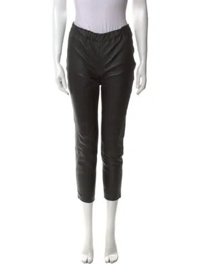 Pre-owned Raey Lambskin Skinny Leg Pants In Black