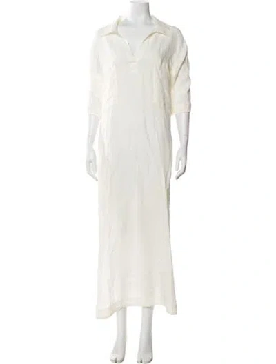 Pre-owned Raey Linen Long Dress In Neutral