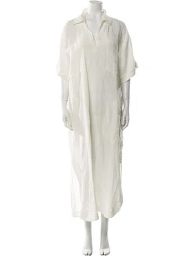 Pre-owned Raey Linen Long Dress In Neutral