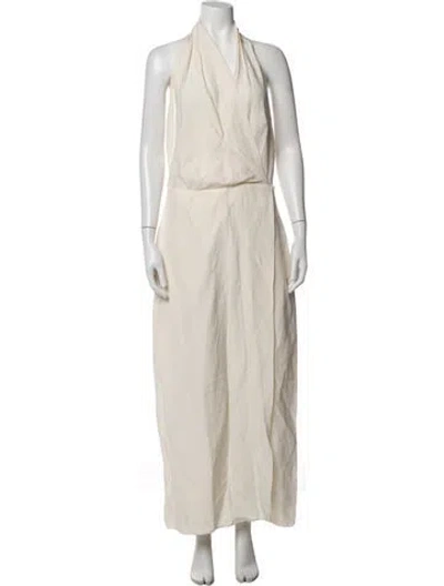 Pre-owned Raey Linen Long Dress In Neutrals