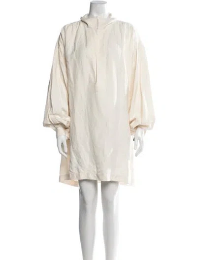 Pre-owned Raey Linen Mini Dress In Neutrals