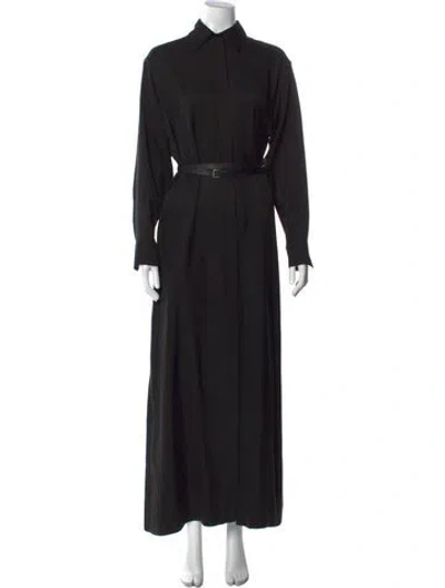 Pre-owned Raey Long Dress In Black