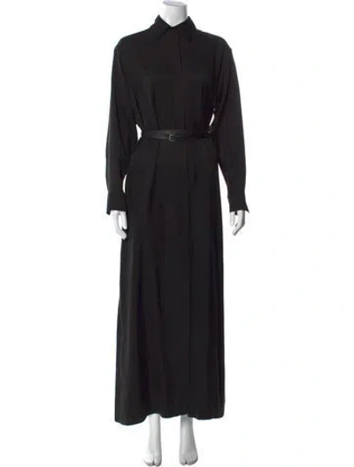Pre-owned Raey Long Dress In Black