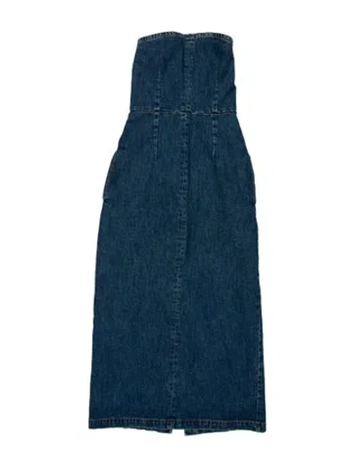 Pre-owned Raey Long Dress In Blue