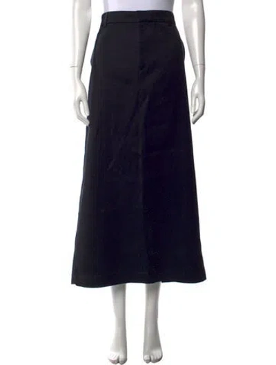 Pre-owned Raey Long Skirt In Black