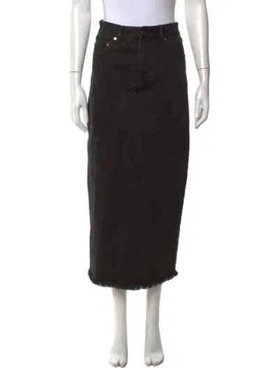 Pre-owned Raey Long Skirt In Black