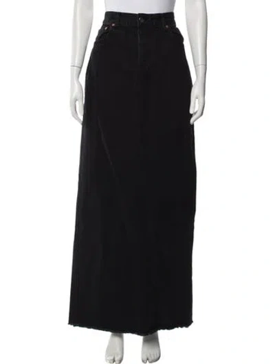 Pre-owned Raey Long Skirt In Black