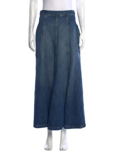 Pre-owned Raey Long Skirt In Blue