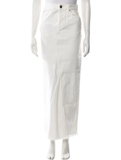 Pre-owned Raey Long Skirt In White