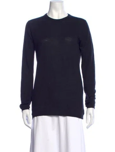 Pre-owned Raey Merino Wool Crew Neck Sweater In Blue